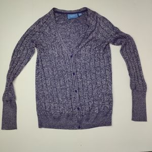 Simply Vera Vera Wang Button Up Sweater Purple XS